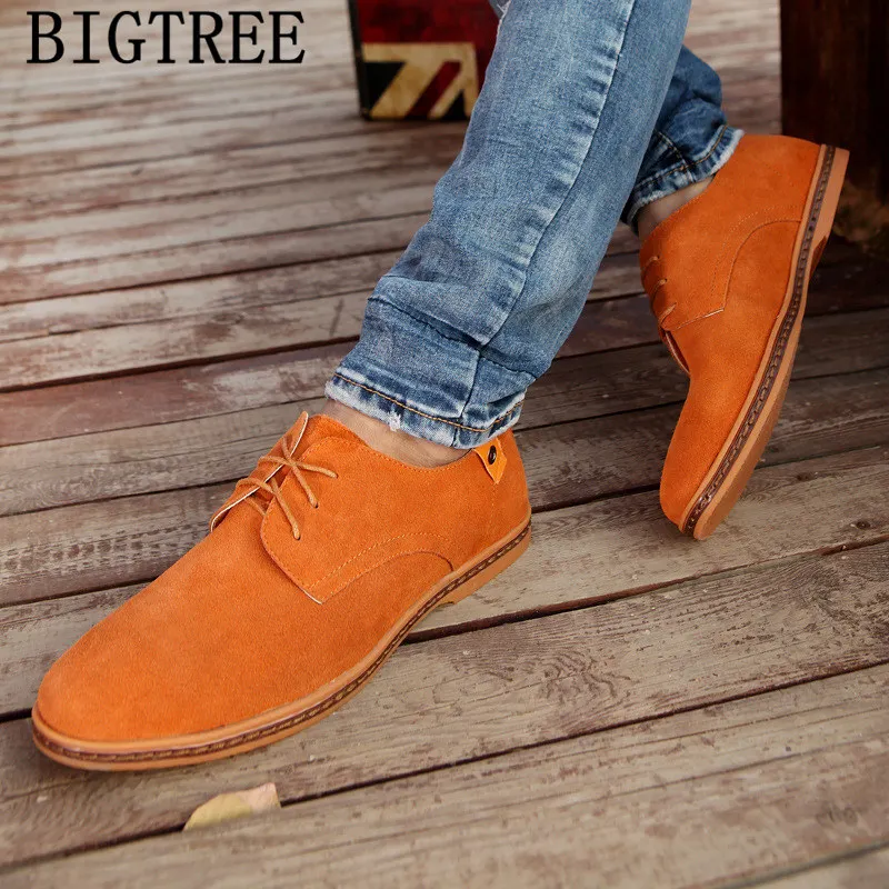 Кожаная обувь мужская большие размеры Мокасины повседневная горячая распродажа