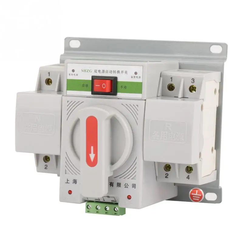 Переключатель передачи 2P 63A 220V MCB тип мини двойной мощности автоматический