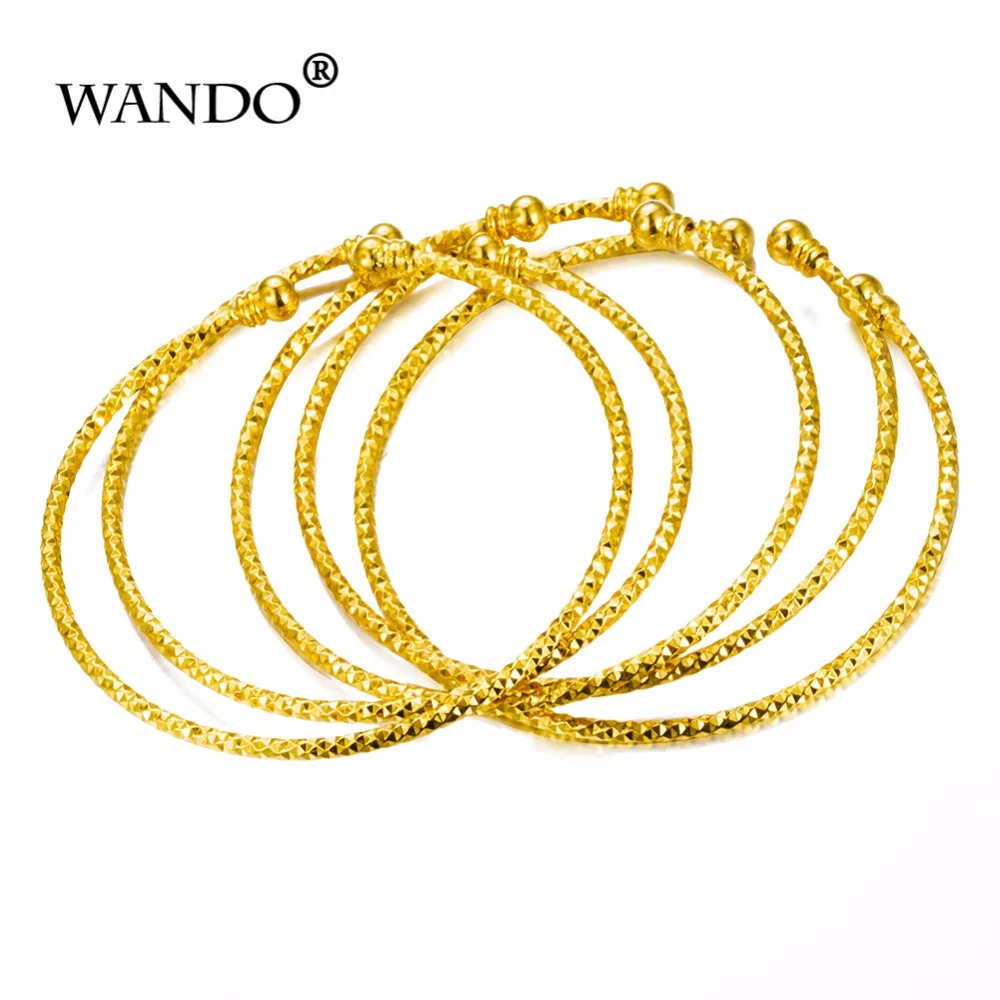 Золотистые Этнические браслеты Wando 5 шт./лот для женщин свадебные эфиопские
