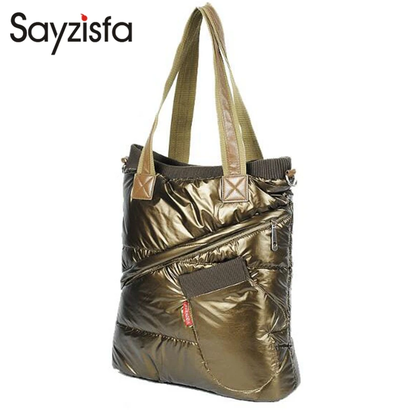 Sayzisfa 2017 Brand New Winter Women Warm Handbags Korean casual Ladies Down bag Fashion Shoulder Bags Female tote Bolsa T450 | Багаж и
