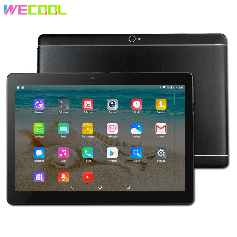 Планшетный ПК WeCool 10 дюймов Android 7 0 3G телефонные звонки IPS 1280x800 разрешение 16 ГБ