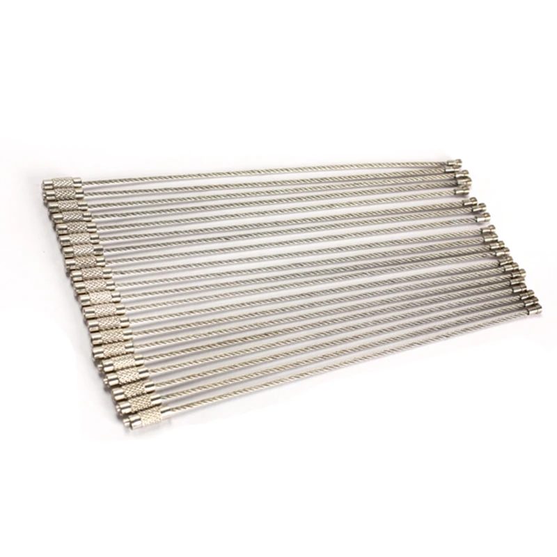 

VODOOL 5/10/20 шт. Проволока из нержавеющей стали Веревка цепочка для ключей 15 см провода автомобильный брелок для ключей с карабином кабель кольц...