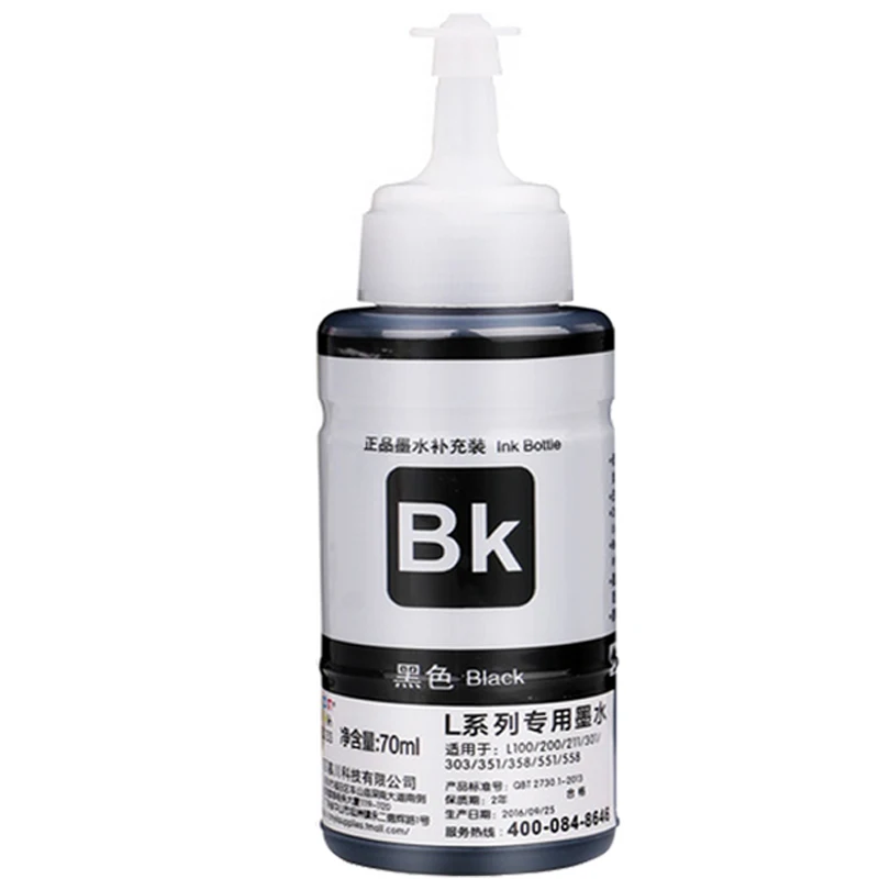 4 ПКС BK заправка чернил для принтера Epson L355 L350 L362 L366 L550 L555 L566 L800 L801 L805 L100 L110 L120 L132 L210