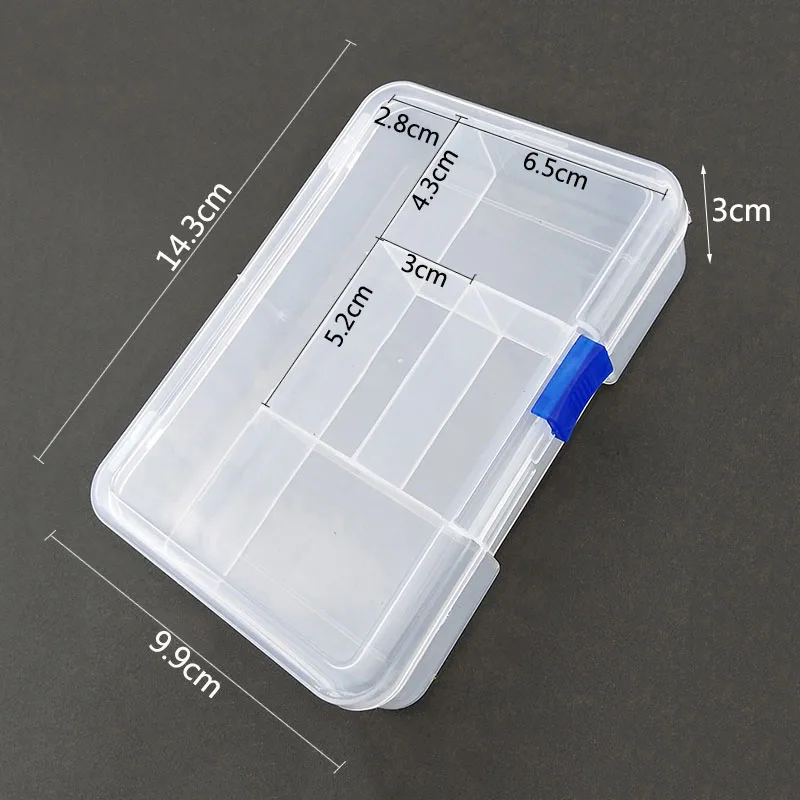 5 Compartments Plastic Fishing Lure Hook Tackle Box Storage Case Portable Tackle Multifunctional Organizer Fishing Boxes