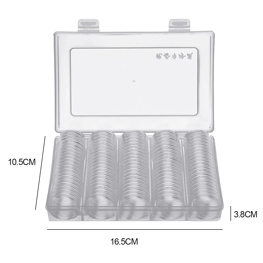 100 шт./коркор. коробка для монет домашнего декора Прозрачная Круглая Коробка 25 мм