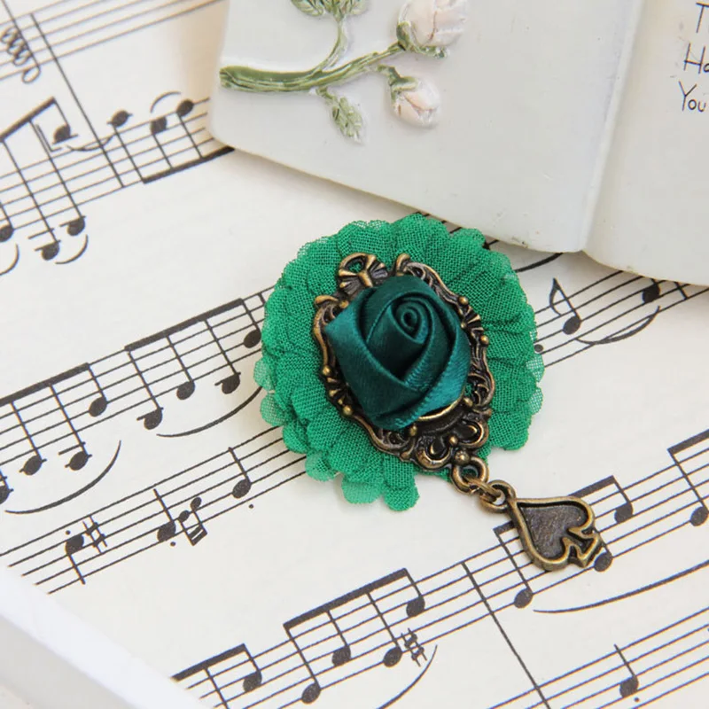 1 шт. новинка роза искусственная ретро брошь ностальгическая булавка в виде