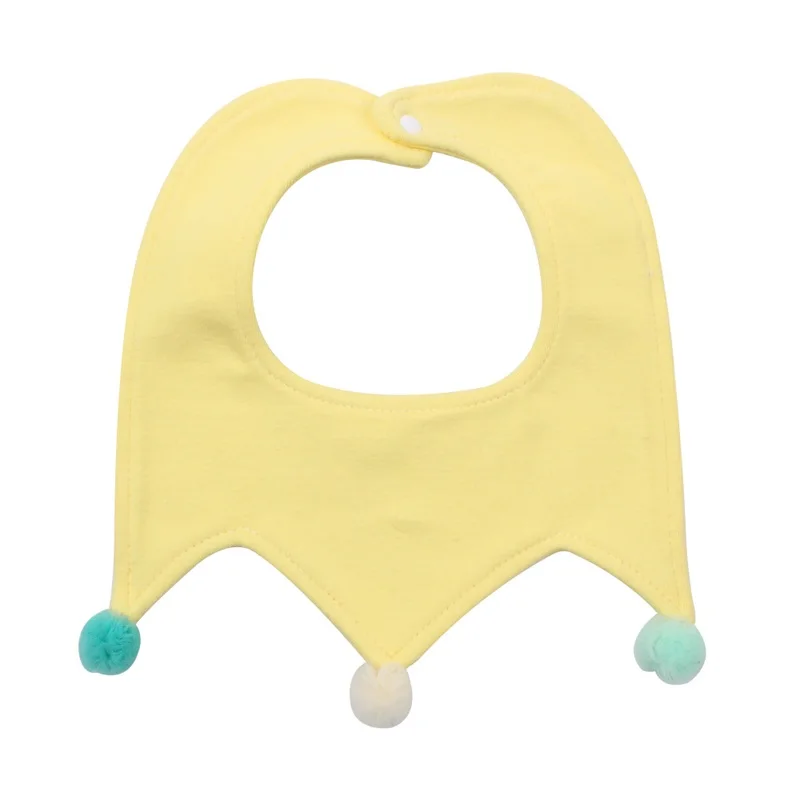 2 PCS Crown Cotton Baby Bibs Cute INS Infant For Girls Pompom Saliva Towel Bib Burp Clothes Clothing | Детская одежда и обувь