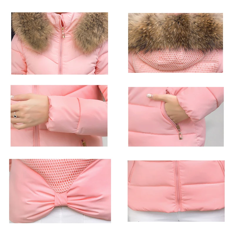 

Nice Women Winter Hooded Thicken Jacket Female Short Warm Outerwear Plus Size 2XL Coat Ladies Parka Padded Jaqueta Feminina