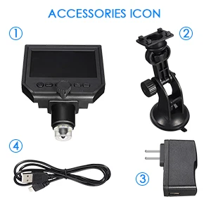 4,3 lcd 1-600X Настольный светодиодный лабораторный USB цифровой микроскоп 3,6 МП инструмент для камеры