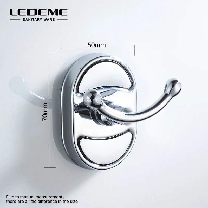 LEDEME серебряный крючок для одежды ванной комнаты вешалка полотенец из