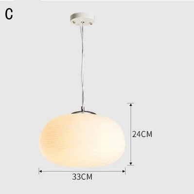 C Скандинавские креативные белые стеклянные висячие лампы Foscarini, обряд E27, подвесной светильник для столовой, гостиной, бара, ресторана - Цвет корпуса: C