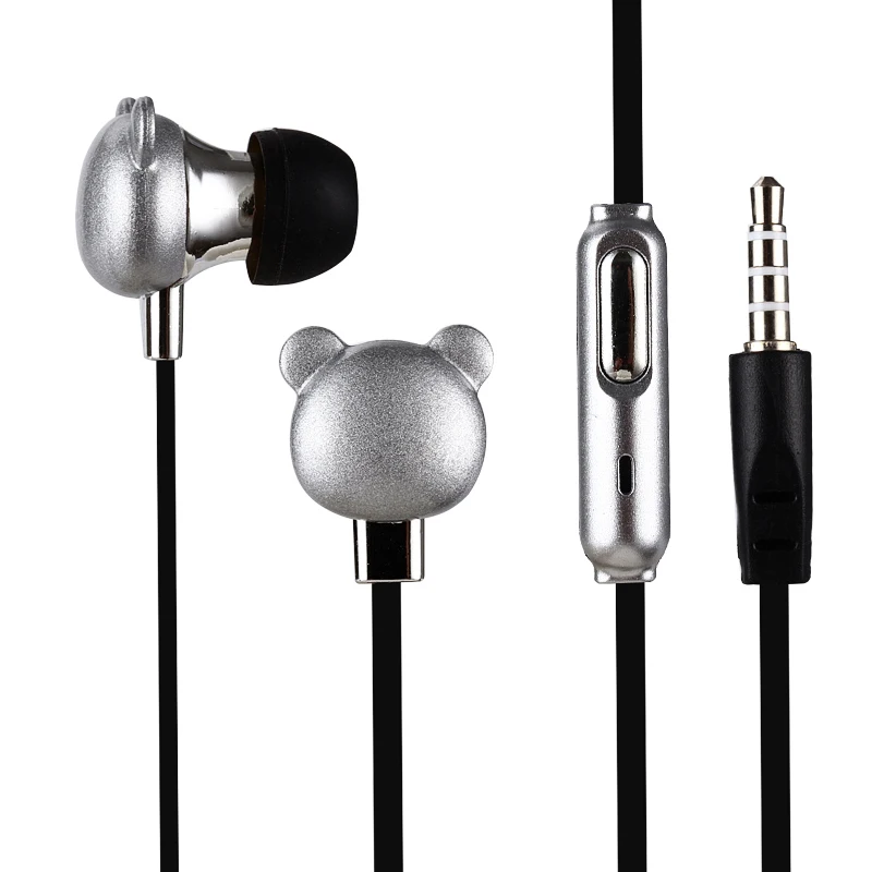 Cute Cartoon Earphone 3.5mm In-Ear Music Lovely Headset Good Kids Children Bear Gift for iphone Huawei MP3 MP4 X02 AP60 Player |