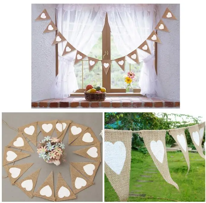 2017 13 шт. джутовая ткань баннер белая фотография винтажные Свадебные праздничные