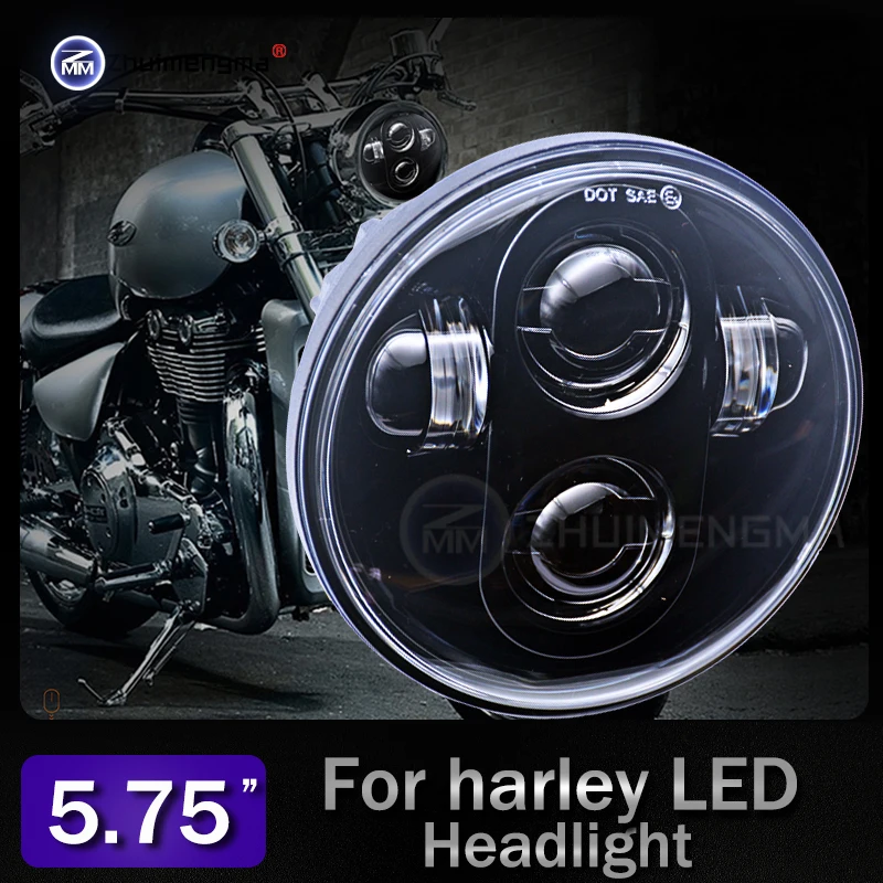 5 75 дюймов Motos фара лампа 3/4 &quotдальний и ближний свет H4 светодиодный комплект фары