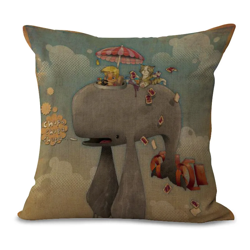 Творческие Мультяшные подушки 45*45 см комплекты мягких автомобильных наволочек