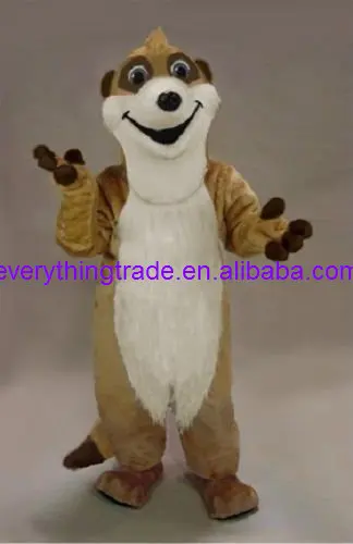 Горячая Распродажа пена Meercat Милая симпатичная Тан костюм талисмана нарядное