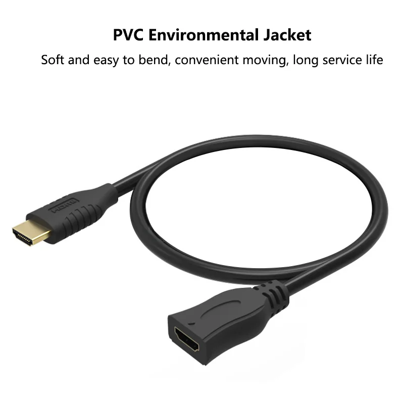 WMZ HDMI Удлинительный кабель папа к женскому кабелю 1 м 5 позолоченный разъем для HD LCD