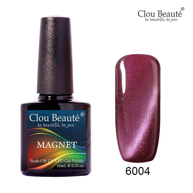 Гель-лак для ногтей Clou Beaute с эффектом «Кошачий глаз» 10 мл, гель-лак для ногтей розового и бежевого цветов, гель-лак с мягким удалением, гель-лак для устойчивого маникюра - Цвет: 6004