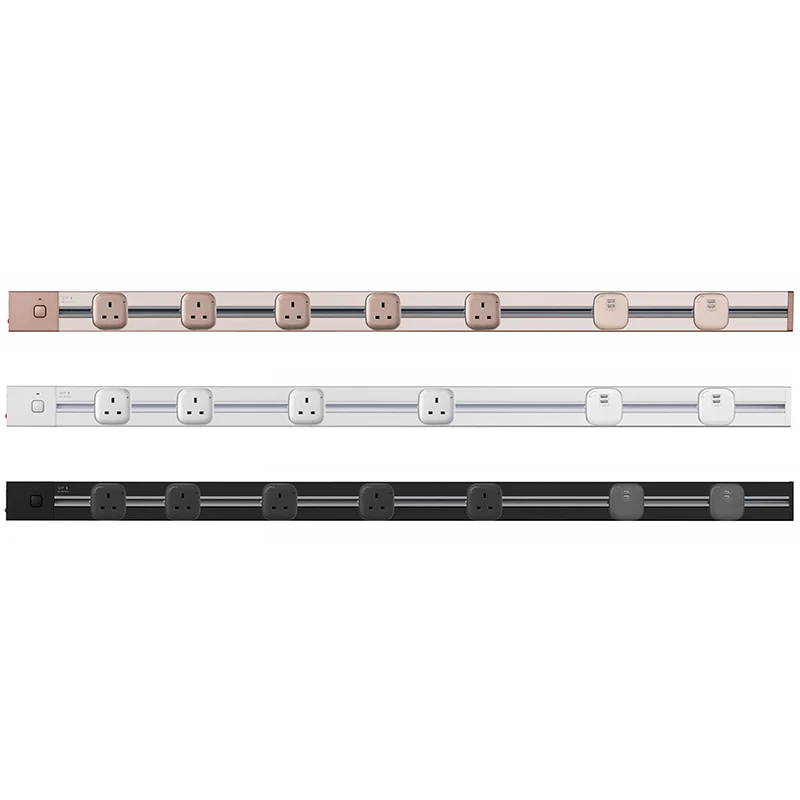 With 5 Socket 2 USB JOHO заводской выключатель 150 см 4000 Вт алюминиевый стопконтакт 3C светодиодный светильник розетка для конференц-зала гостиной - Тип: With 5 Socket 2 USB