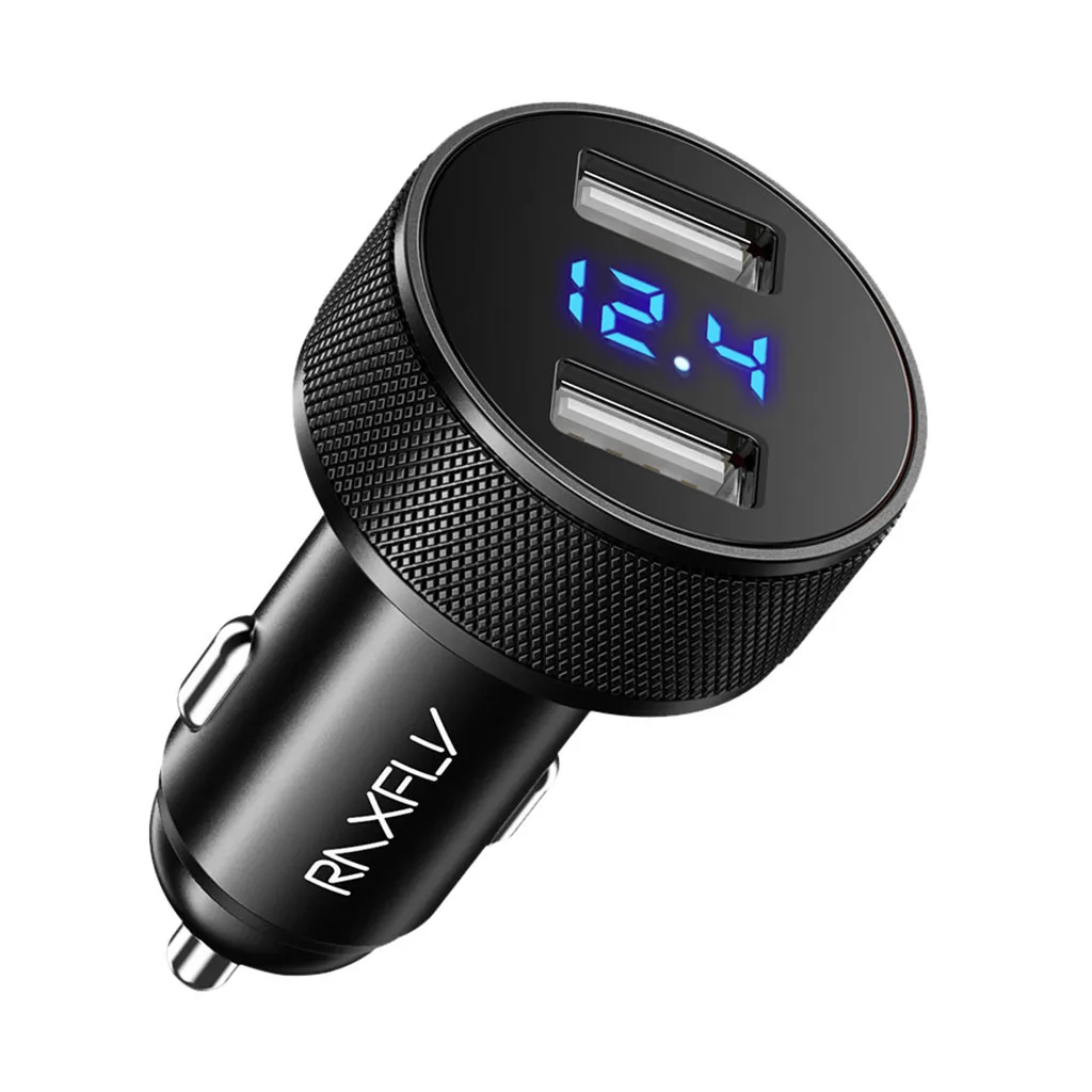 VOBERRY 3.1A двойное автомобильное зарядное устройство USB 2 порта lcd 12-24 V Зажигалка интеллектуальная система зарядки широко совместима