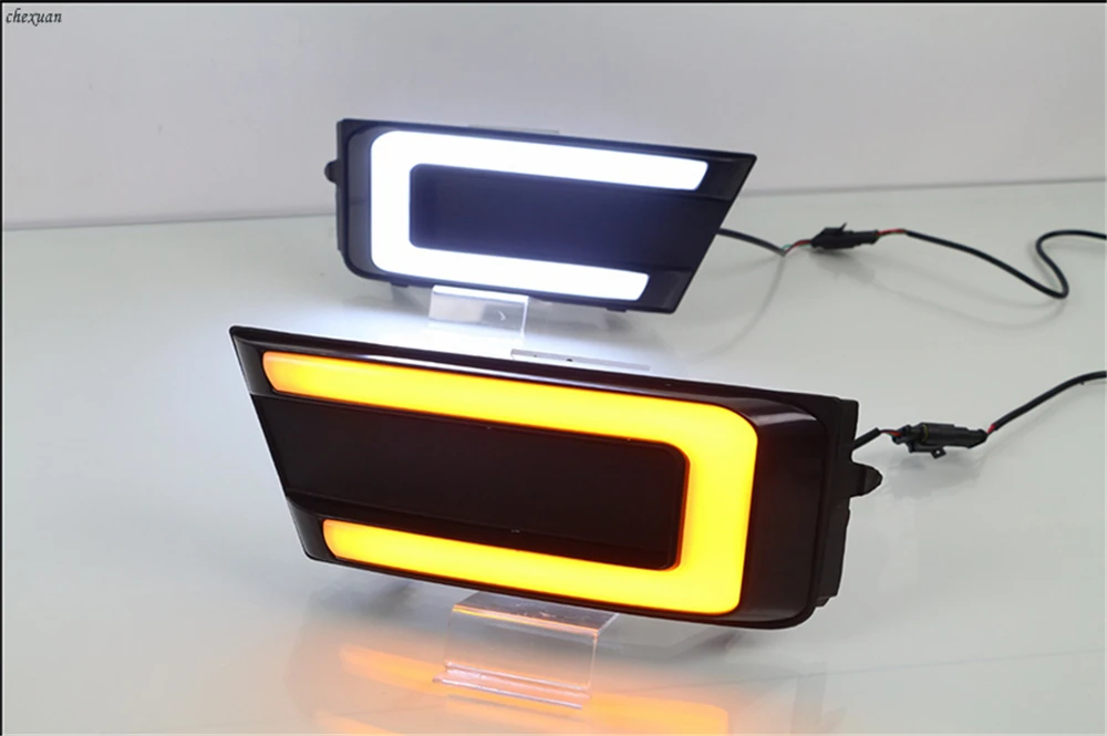 CSCSNL 1 пара 12V ABS светодиодный DRL Габаритные огни с проигрывания желтый сигнальные