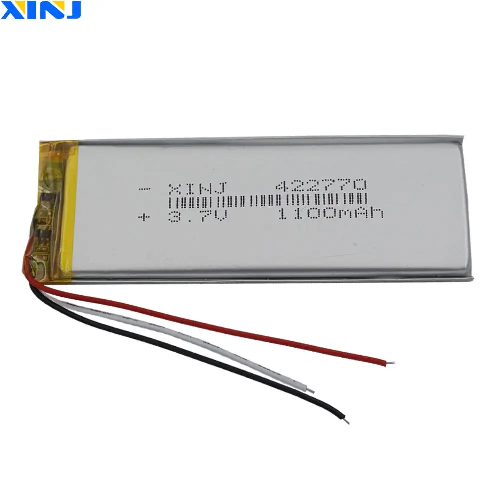 XINJ 3 7 V 1100mAh провода термистора полимерная литий литиевая батарея 422770 для телефона