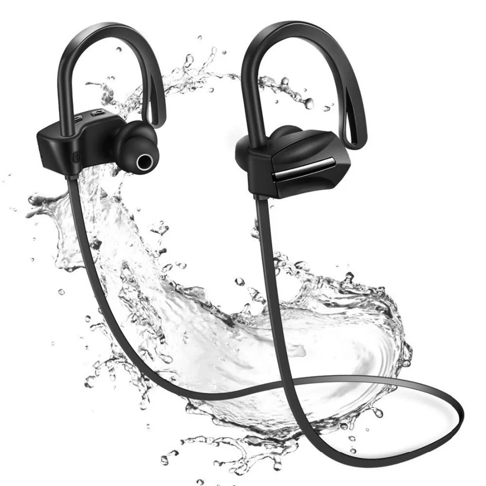 Bluetooth наушники IPX7 водонепроницаемые беспроводные спортивные басы bluetooth микрофон