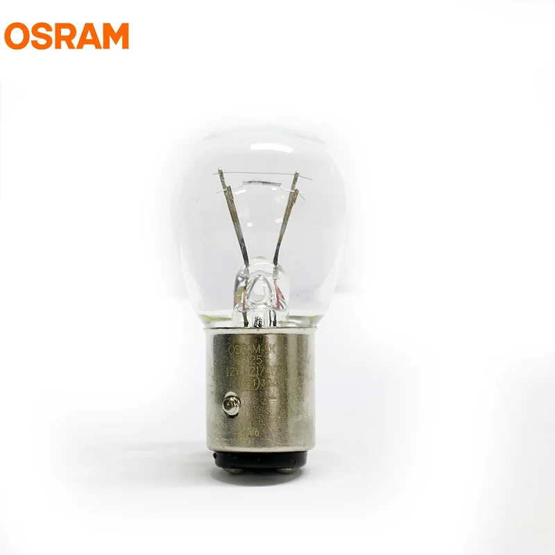 10 шт. OSRAM 7225 P21/4W BAZ15d 12V S25 оригинальный шнур с металлическим Цоколи лампы сигнала