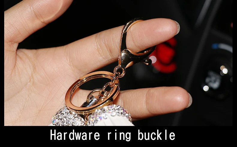 Роскошный хрустальный автомобильный брелок для ключей, стильный милый медвежонок, кисточки, металлические стразы, автомобильный брелок, подвеска, автомобильные брелки