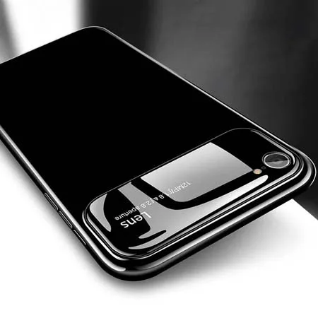 Black Glass Head Cas Блестящий глянцевый чехол из поликарбоната для iPhone 11 Pro 7 8 Plus X XR XS Max на APPLE i Phone 6S Желтый чехол для телефона противоударный чехол - Цвет: Black Glass Head Cas