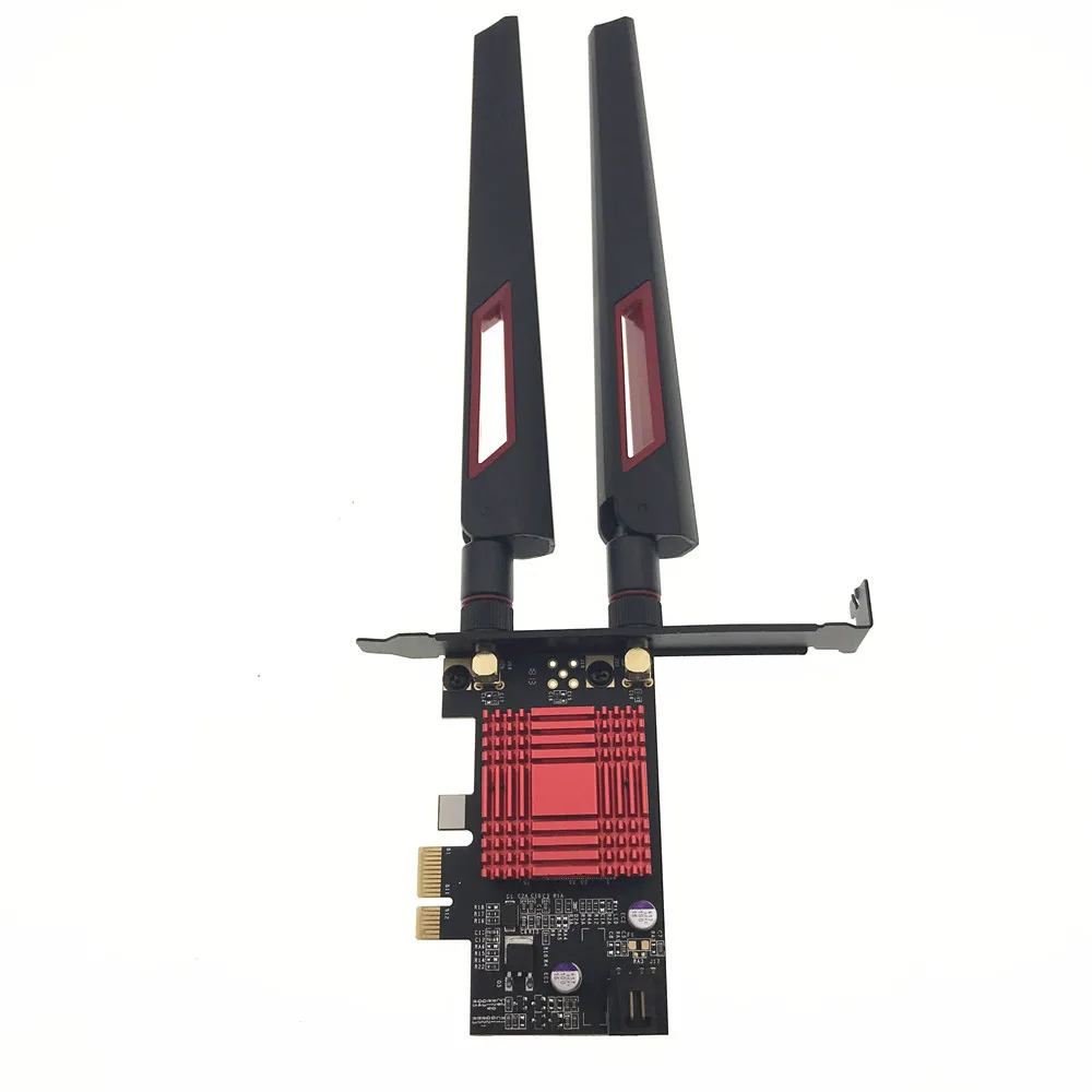 Настольный двухдиапазонный адаптер Intel AX200 2400 Мбит/с PCI E 1X ASUS 2T2R AC88U для антенны
