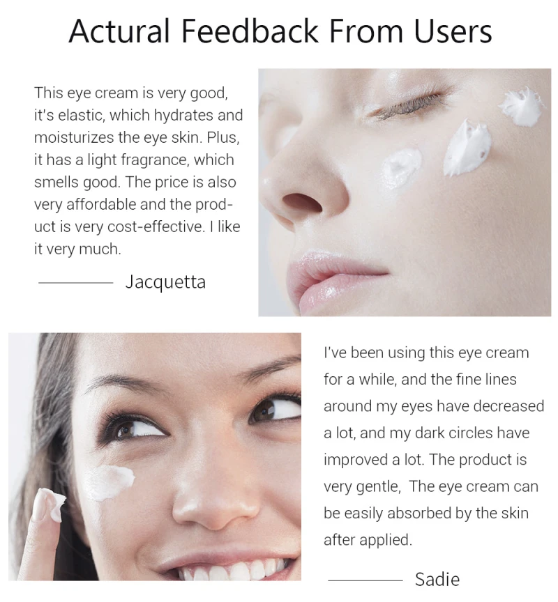 

BREYLEE Hyaluronic Acid Eye Cream Moisturizing Eyes Serum Improve Dryness Skin Care Eye Bag Remover Ageless Anti Wrinkle TSLM1