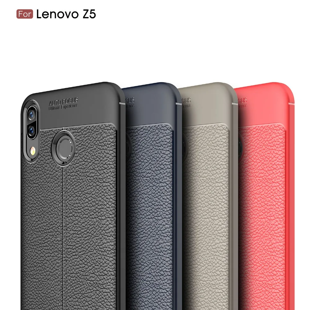 Текстурированный чехол личи 6 2 для Lenovo Z5 K8 Note Dual Xt1902 Задняя панель телефона |