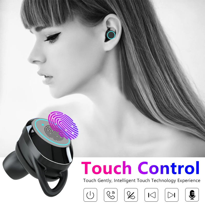 Наушники вкладыши X6 наушники TWS Bluetooth 5 0 Бег Спорт басовые Беспроводной для iphone