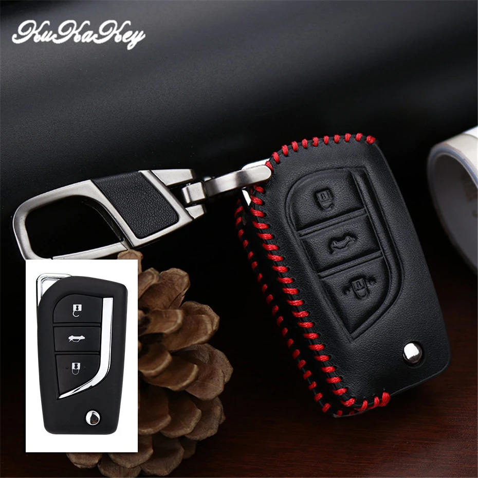 Red Line Чехол для ключей для Toyota Avensis для corolla PRIUS Camry Vitz RAV4 C-HR Yaris Auris брелок для ключей защитный чехол для ключей - Название цвета: Red Line