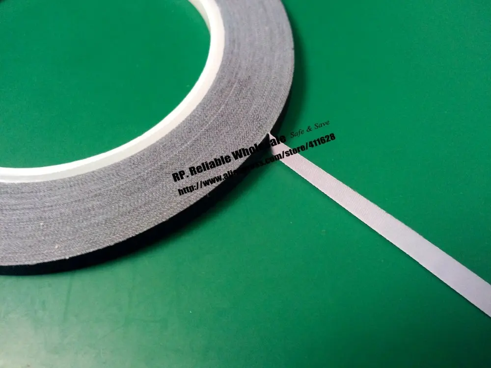 (5 мм х 30 м) черная ткань белый клей огнестойкая изолятная ацетатная лента