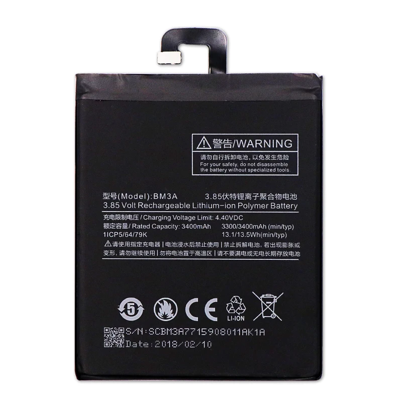 For xiaomi Mi note 3 Battery BM3A Batterie Bateria Batterij Accumulator note3 3500mAh | Мобильные телефоны и аксессуары