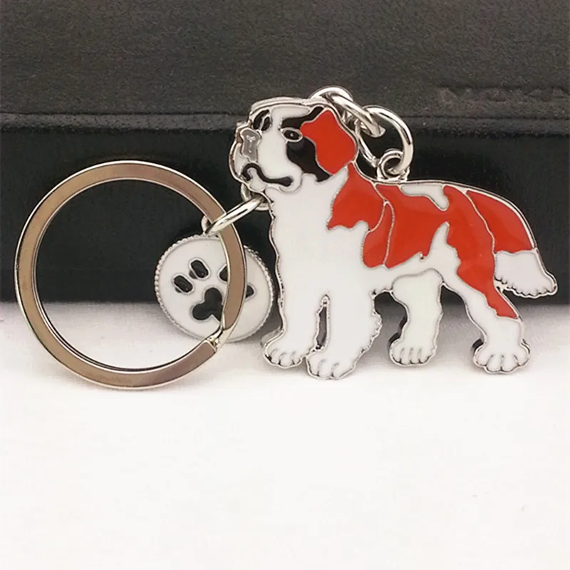 Брелок для ключей с собакой St. Бернар ювелирное изделие сделай сам из
