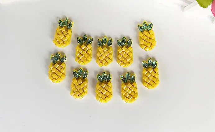 Ананасовые нашивки с блестками брошь аппликацией из бисера винтажные вышивкой