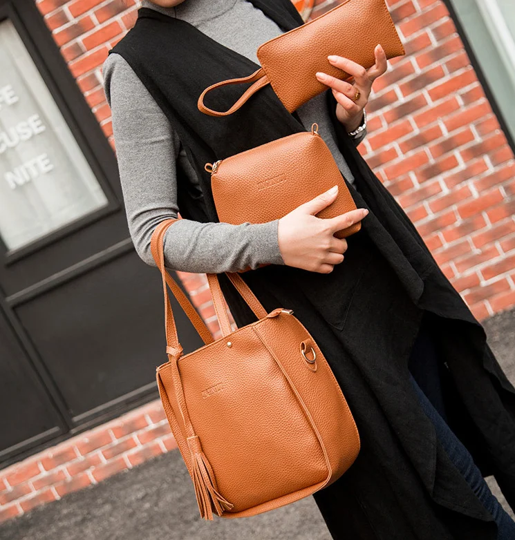 Мода 2017 г. композитный мешок 3 шт./компл. женщина сумки случайные Кроссбоди