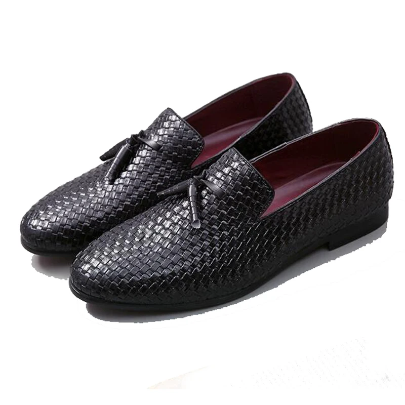 Мужские туфли на плоской подошве Большие размеры 38-48 Slip-On Баллок кисточкой Человек Обувь шнурованная для женщин обувь для вождения Для мужчин повседневные Обувь M391