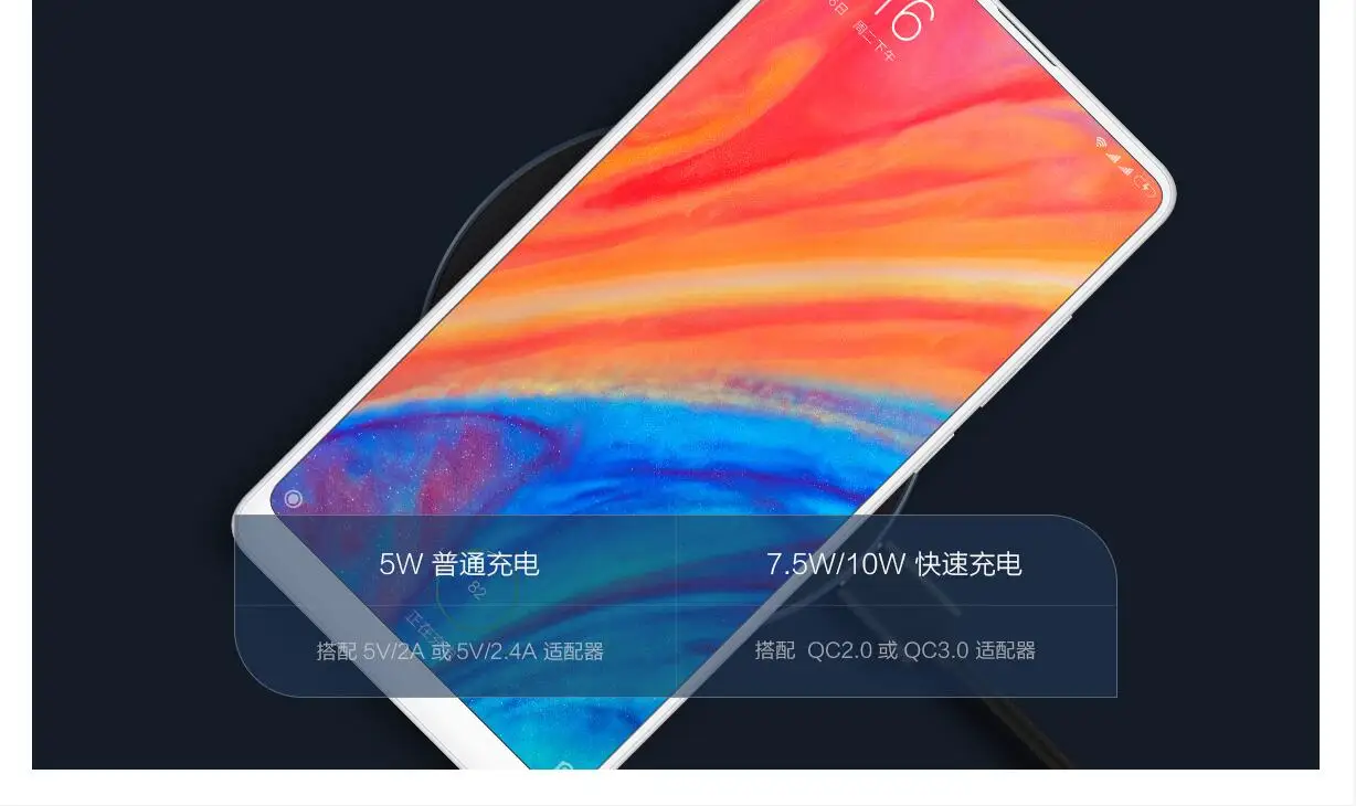 Оригинальное Беспроводное зарядное устройство Xiao mi Qi 10 Вт умное быстрое зарядное устройство 7,5 Вт для mi X 2S iPhone X XR XS 8 plus для samsung S10