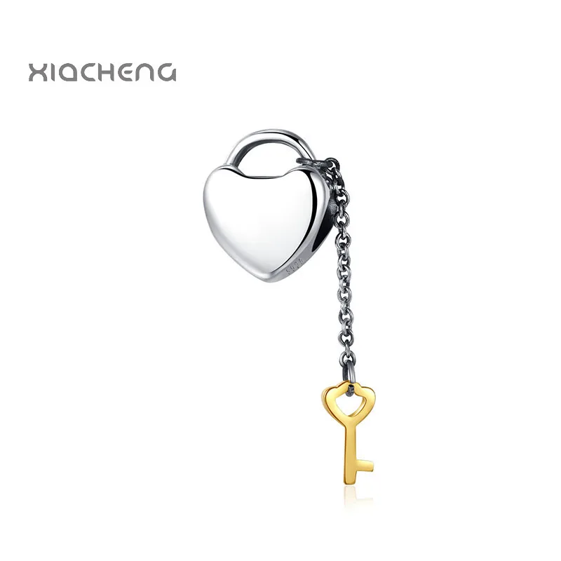

Diy 925 Sterling Silver Beads Charms The Love lock Pendant Beads for Women Original Pandora Charm Bracelet & Bangle