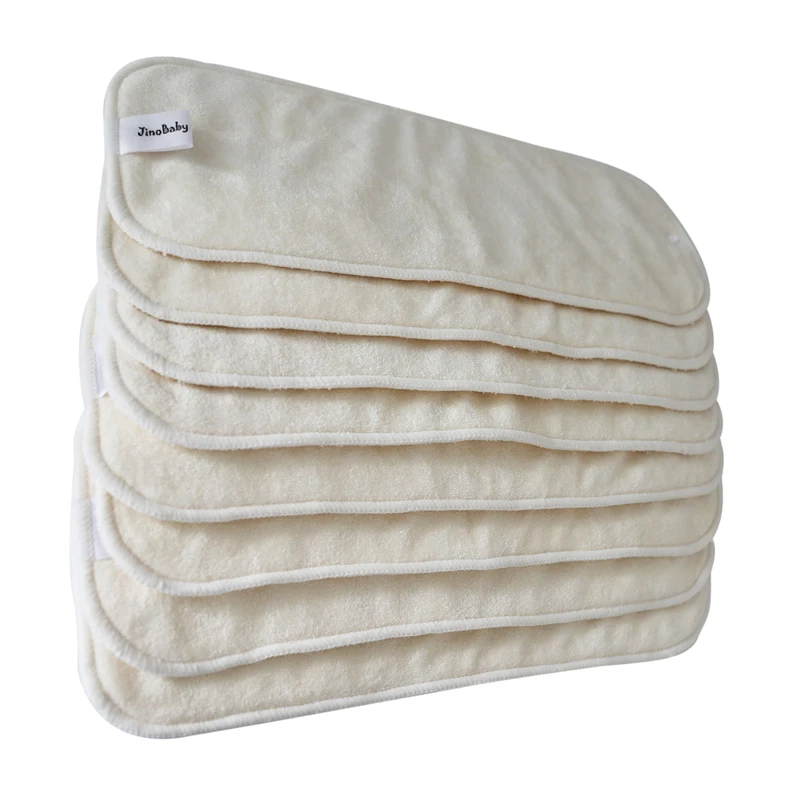 JinoBaby Натуральный Бамбуковый Couche Lavable многоразовые подгузники супер впитывающие
