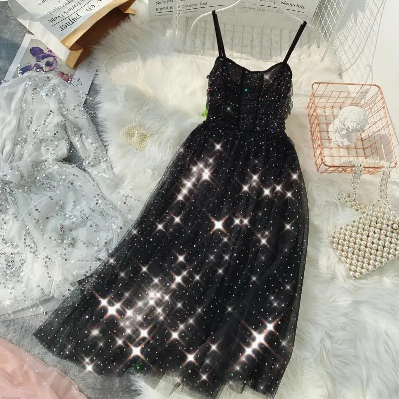 Женское Сетчатое платье макси длинное кружевное из вуали комплект двух