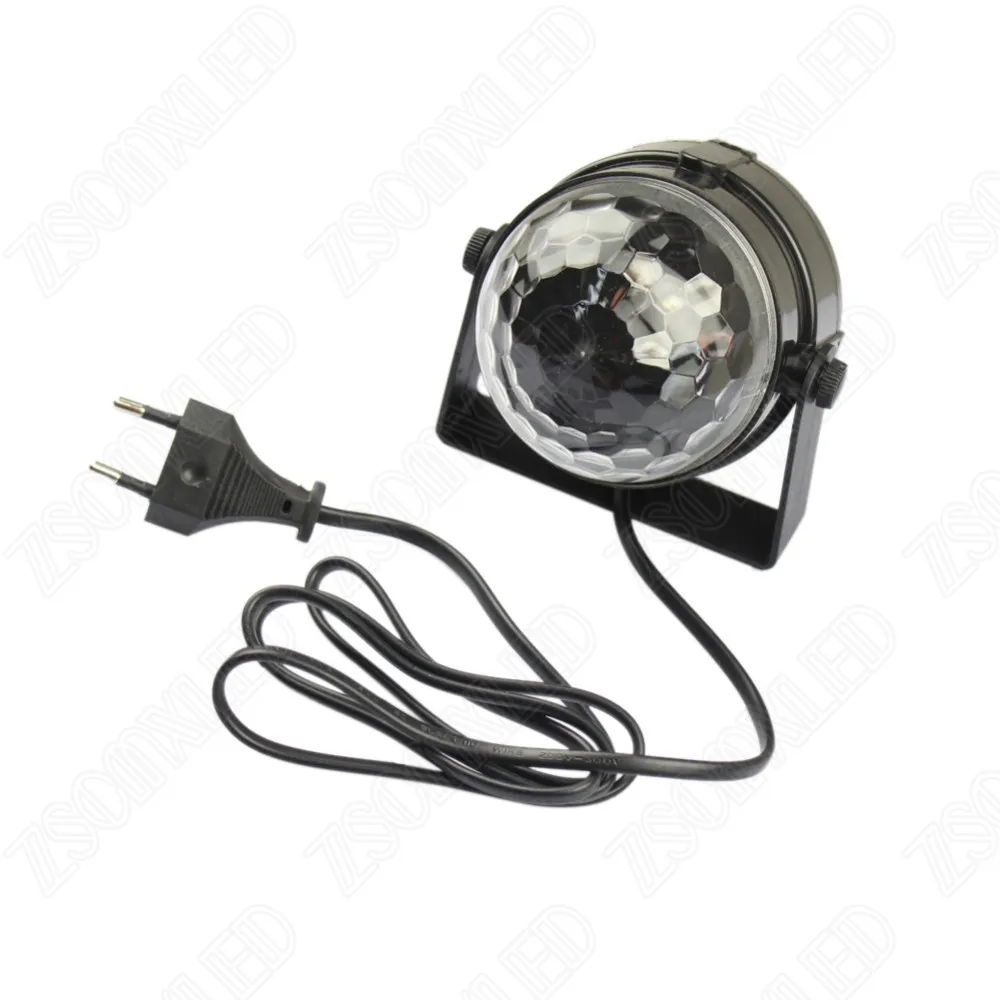 

3W Crystal Ball RGB Led Stage Effect lighting show Disco laser light DJ Music Club bar Party home 110V 220V AC US plug