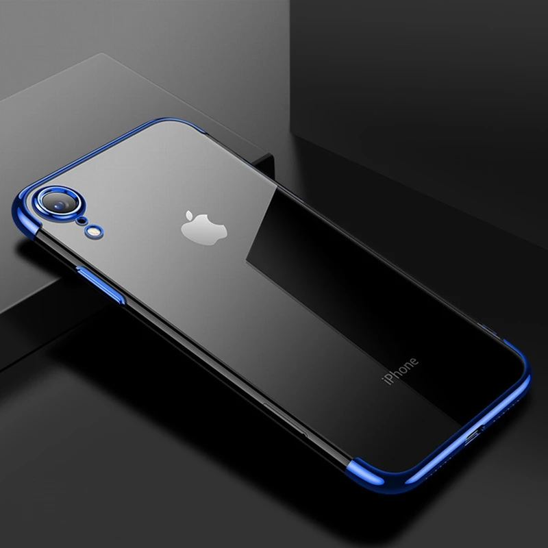 TeoYall покрытие чехол для iPhone XR чехол на iPhone 7 чехол силиконовый 6 8 6s Plus XS Max X Coque 7P 5 5S SE протектор - Цвет: Blue