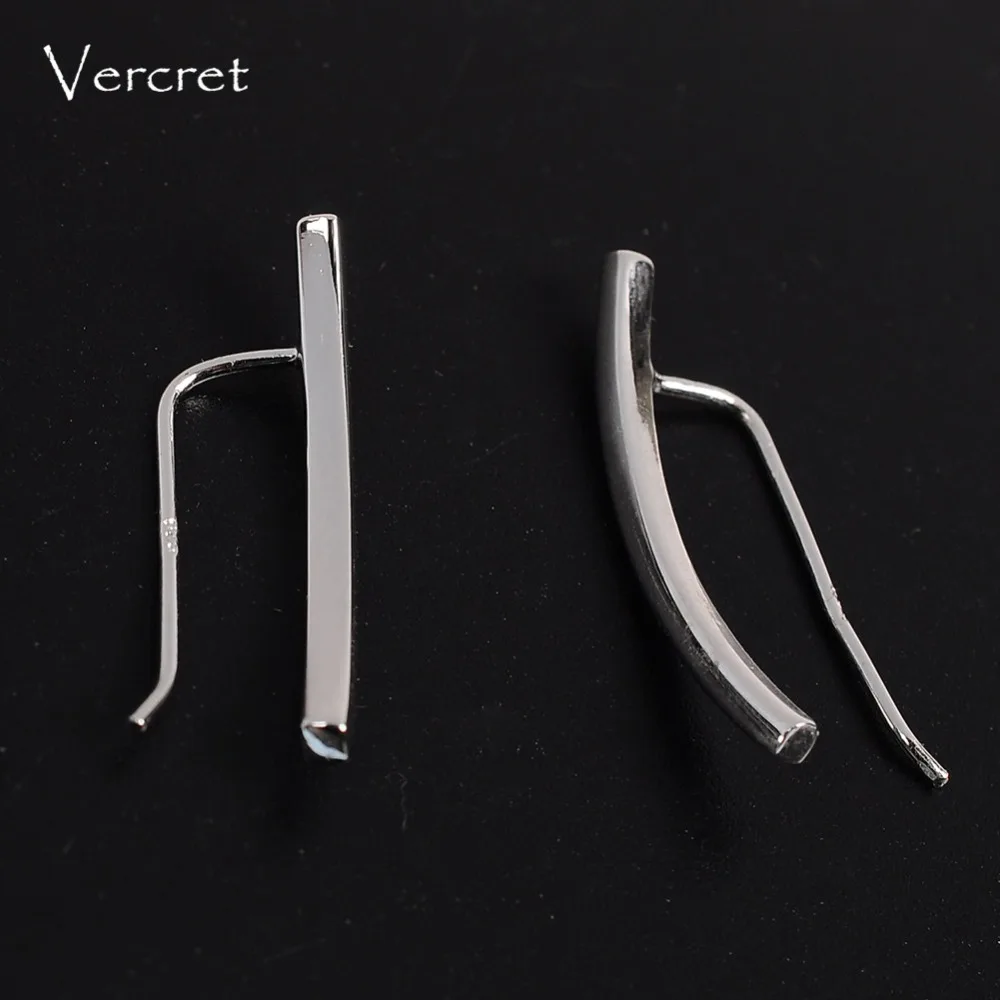 Vercret для хряща ушной раковины манжеты серебряные серьги каффы Женская манжета