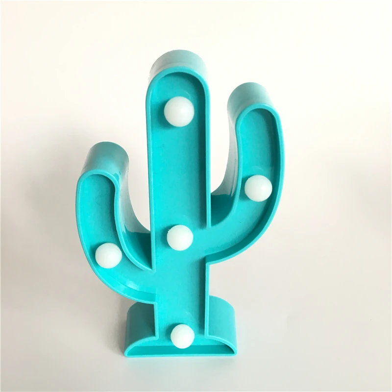 Cactus Мини светодиодный светильник фламинго украшение для спальни 3D кактус ананас ночник Фламинго вечерние украшения для детей Рождество натальный, Q - Цвет: Cactus