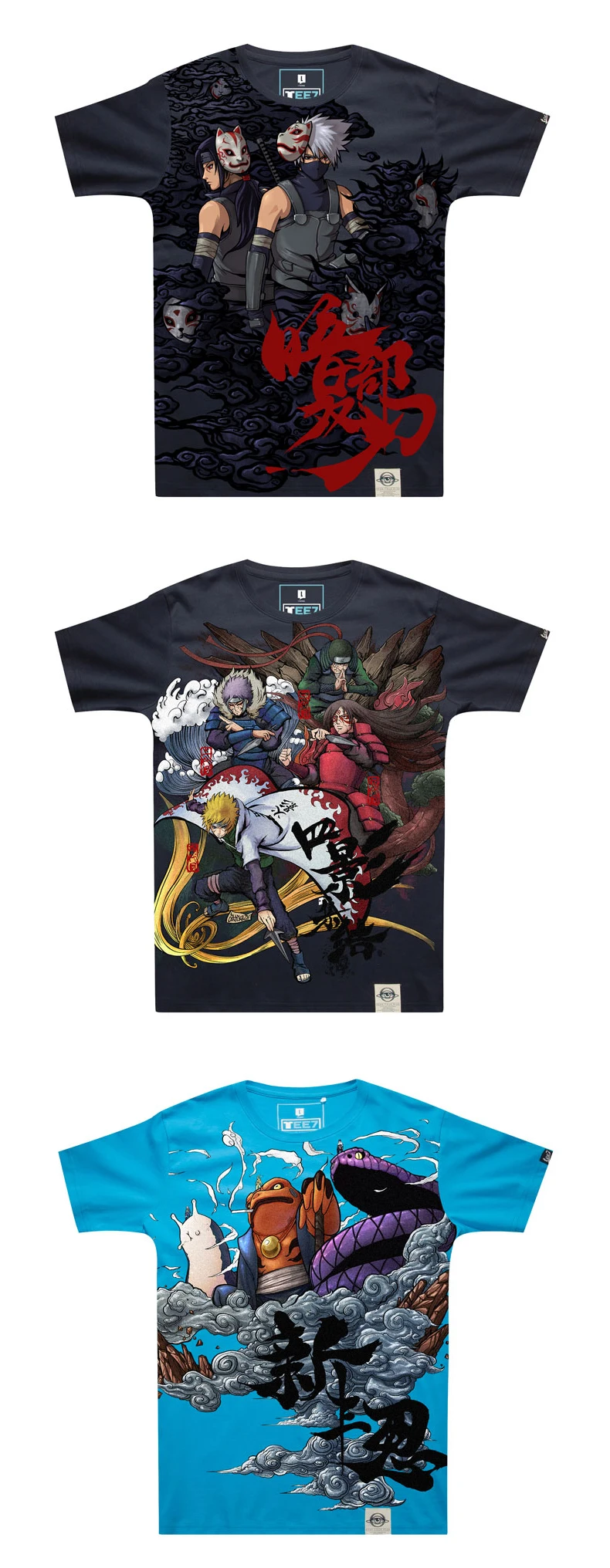 Качество Uzumaki Наруто Hokage Хатаке Какаши футболки футболка с Наруто 3xl
